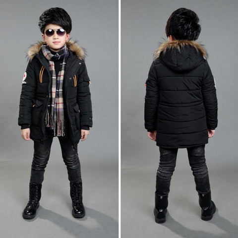 Boys Clothing Winter Coat Thickened Long Warm Jacket-Veeddydropshipping