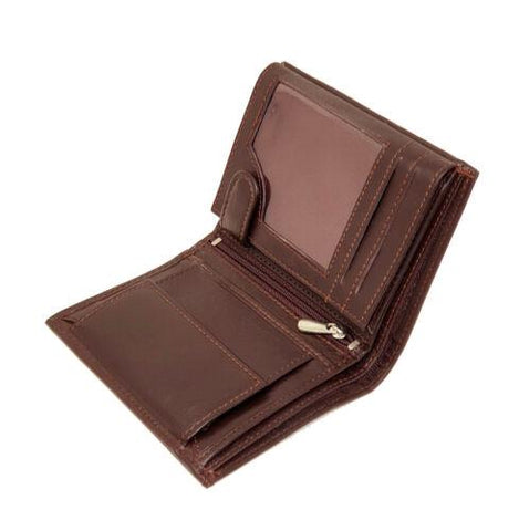 Blocking Wallet Soft Real Leather Trifold-MF00714-Veeddydropshipping