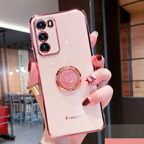 Luxury Ring Holder Plating Phone Case On For Xiaomi Mi Poco X3 Pro X3pro-PA00330-Veeddydropshipping