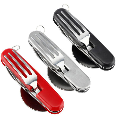 Stainless Steel Foldable Fork Spoon Knife Picnic Camping Hiking-OS01264-Veeddydropshipping