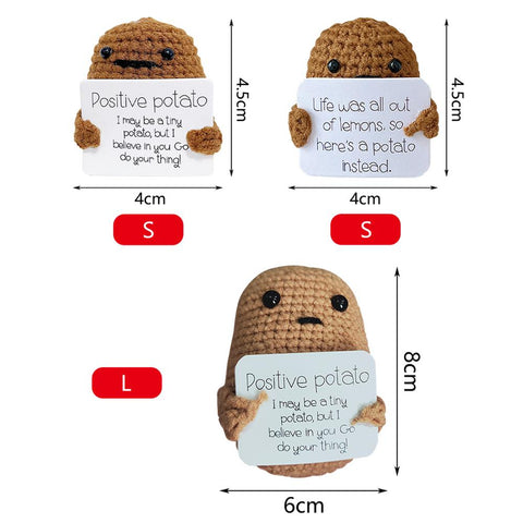 Positive Potato Knitted Doll Inspired Toy-HA00309-Veeddydropshipping