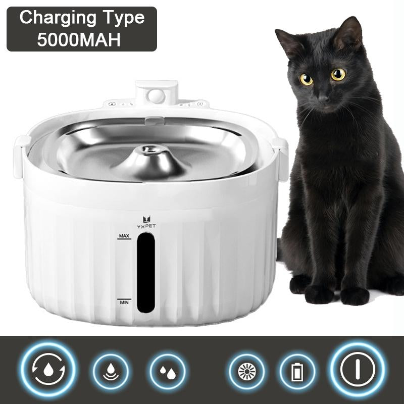 Charging Cat Water Fountain Intelligent Wireless-HA01392-Veeddydropshipping