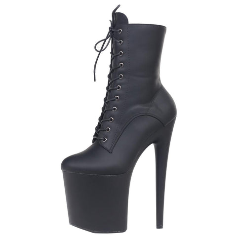 High Heels Platform Boots Lace Up Sexy Pole Dancing-BS00950-Veeddydropshipping