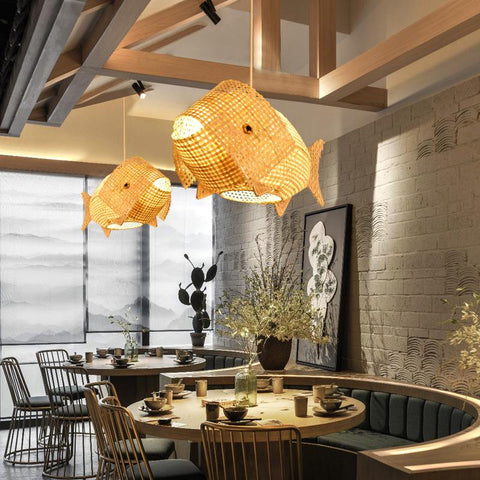Chandelier Handmade Bamboo Rattan-TI00402-Veeddydropshipping