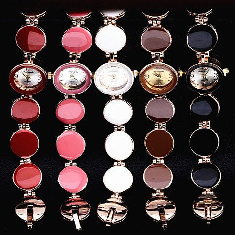 Fashion Casual Colors Wafer Design Round Dial Bracelet Watch -JW01109-Veeddydropshipping