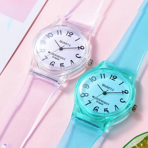 quartz watch women lovely transparent candy clock-JW01078-Veeddydropshipping