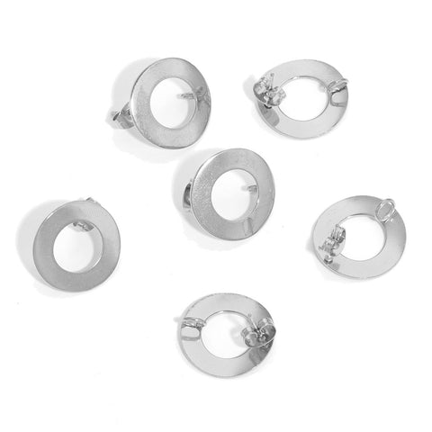 Handmade Stainless Steel  Connectors Earring Jewelry Making Findings-JW01557-Veeddydropshipping