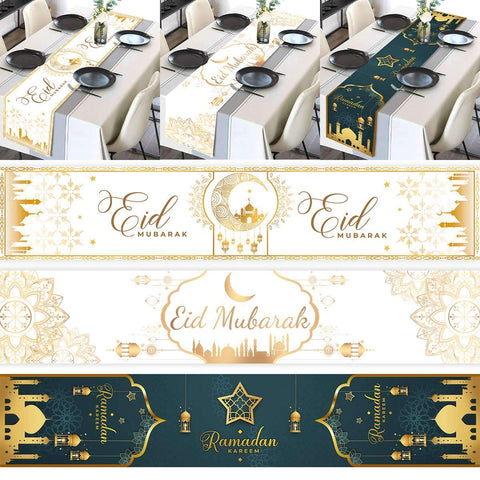 Ramadan Decoration Table Runner EID Mubarak Decor-HA00586-Veeddydropshipping