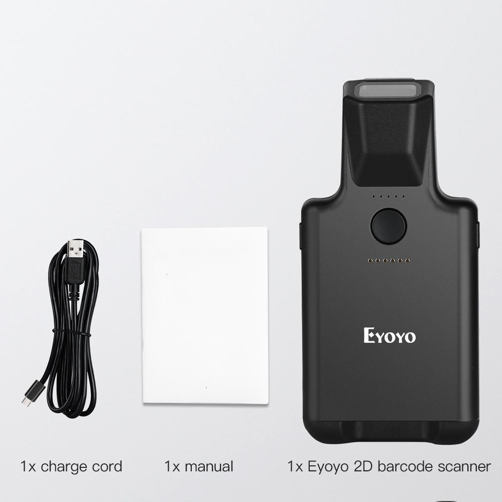 2D Backclip Bluetooth Barcode Scanner Portable Barcode Reader Data Matrix 1D 2D Barcode Scanner-Veeddydropshipping