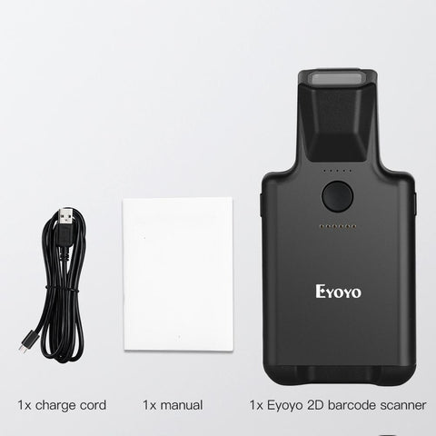 2D Backclip Bluetooth Barcode Scanner Portable Barcode Reader Data Matrix 1D 2D Barcode Scanner-Veeddydropshipping