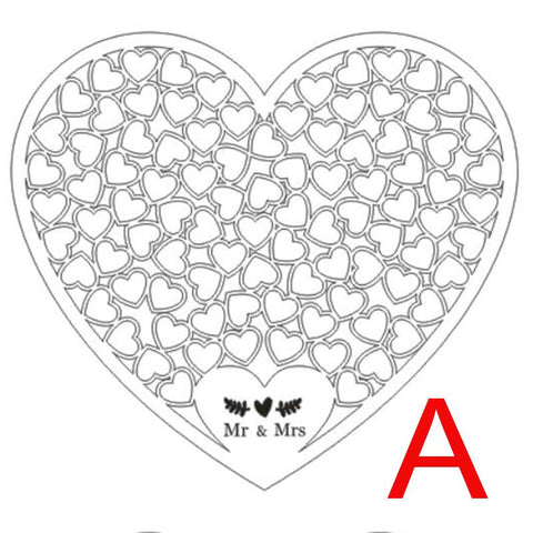 Signature Guest Book Wooden Eternal Love Series-HA00743-Veeddydropshipping