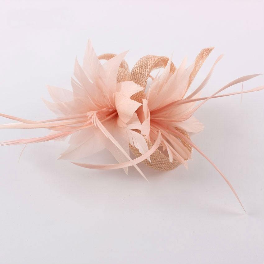 Hat Cocktail Brooch Wedding Headpiece Church Headwear  -JW00501-Veeddydropshipping