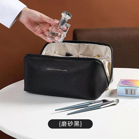 Portable Leather Makeup Pouch Women Waterproof Bathroom-BS00545-Veeddydropshipping