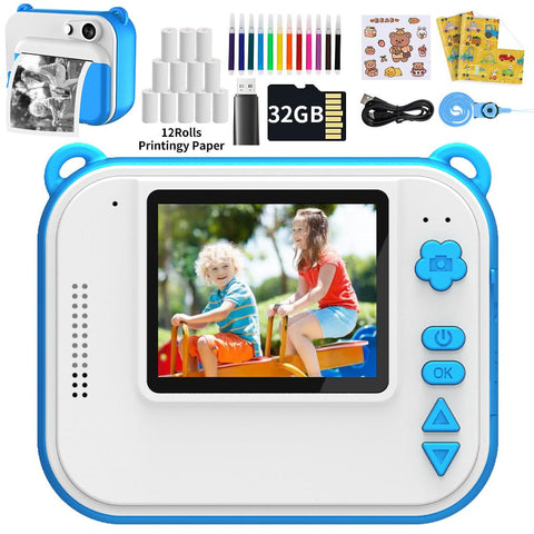 Camera With Print Kids Instant Print Camera Digital Photo Camera Girl&#39;s Toy Child-CE00328-Veeddydropshipping