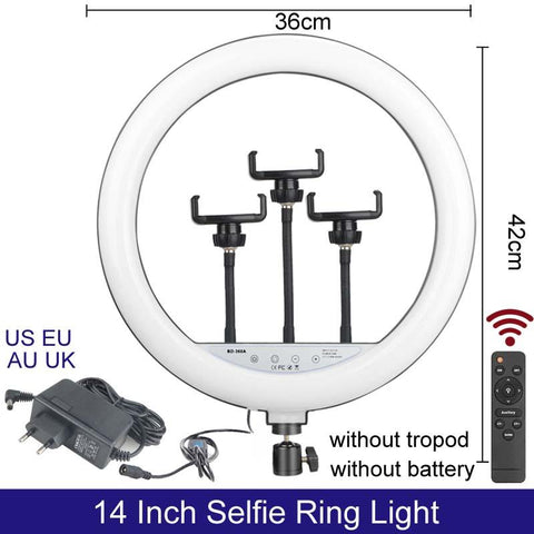 Christma Gift 10 12 14 Inch Dimmable LED Selfie Ring Light with Stand without Tripod -CE00323-Veeddydropshipping