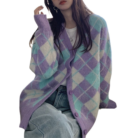 Women’s Button Down Knit Sweater Long Sleeve V Neck-Veeddydropshipping
