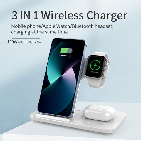 100W 3 In 1 Wireless Charger Stand For iPhon-PA01069-Veeddydropshipping