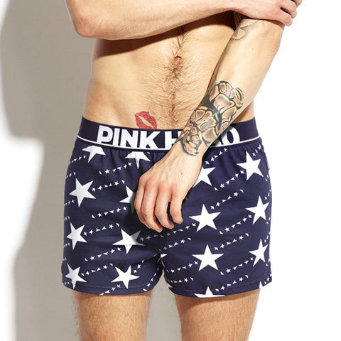 Men Boxer Shorts Cotton Underwear Casual Sleep Underpants-MF01462-Veeddydropshipping