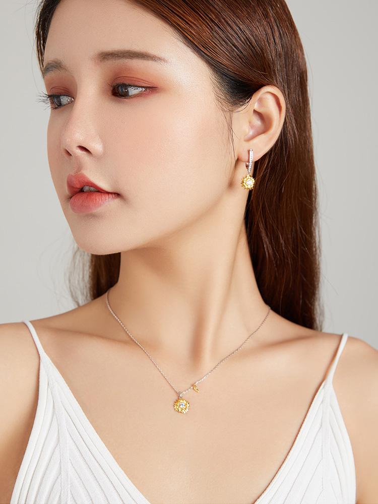 Jewelry Set 925 Sterling Silver Gold Color for Women Fashion -JW01330-Veeddydropshipping