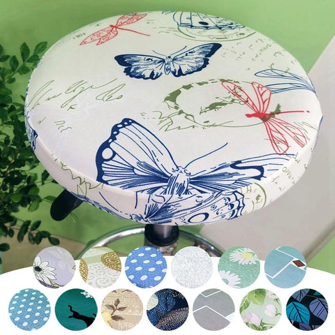 Round Elastic Bar Stool Covers Round Chair Cover-HA00408-Veeddydropshipping
