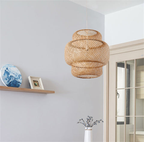 Modern Hand Woven Bamboo Art Chandelier-TI00313-Veeddydropshipping