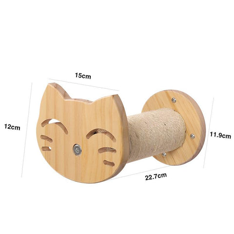 Solid Wood Cat Wall Mounted Climbing Frame-HA01440-Veeddydropshipping