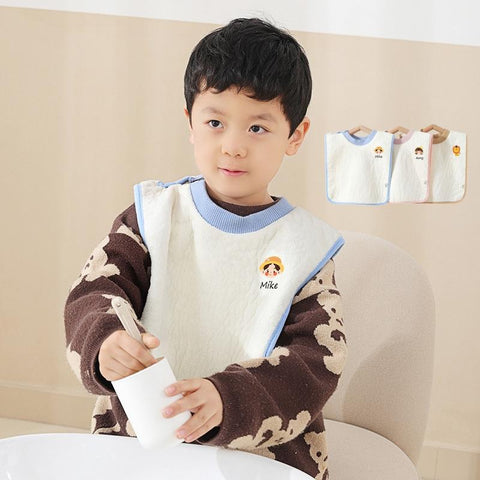 Baby Bibs Coral Fleece Baby Feeding Saliva Apron Face Towel Cute Bibs Girls Boys-TB00484-Veeddydropshipping