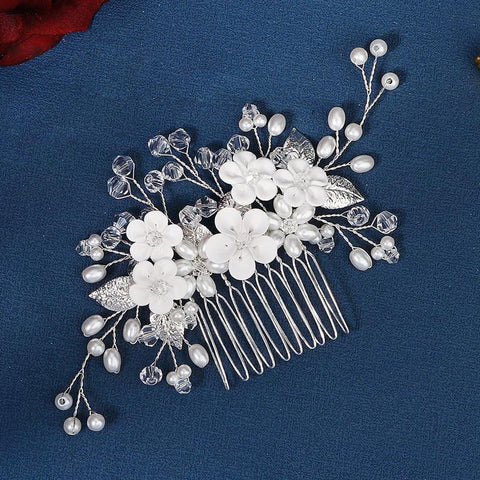 Wedding Hair Comb Pearl Hair Pins and Clips for Women  -JW00473-Veeddydropshipping
