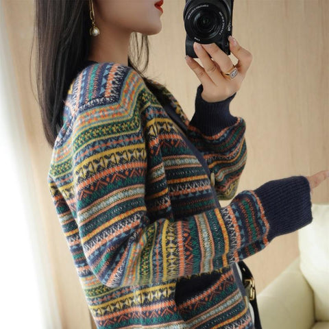 Woolen Sweater Knitted Cardigan Women Sweater-Veeddydropshipping