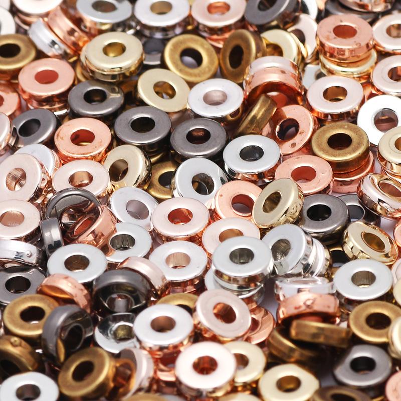 Charm Spacer Beads Flat Round Loose Beads For DIY Jewelry-JW01579-Veeddydropshipping