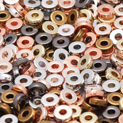 Charm Spacer Beads Flat Round Loose Beads For DIY Jewelry-JW01579-Veeddydropshipping