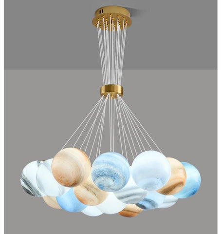 3D Printed Acrylic Ball Pendant Chandelier-TI00329-Veeddydropshipping