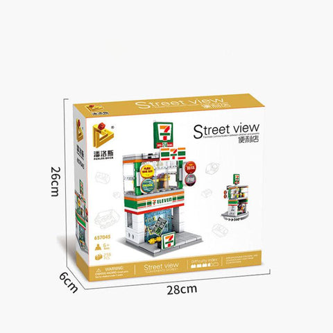 City Street View Series Mini Building Blocks Coffee Shop Convenience-TB01497-Veeddydropshipping