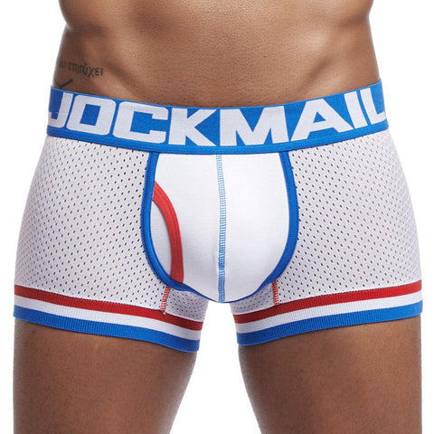 Lingerie Cotton/Mesh Sexy Boxer Shorts Low Waist Sexy Male-MF01456-Veeddydropshipping