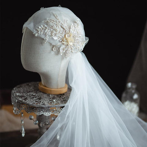 Wedding Accessories Floral Bridal Veils-WF01450-Veeddydropshippin
