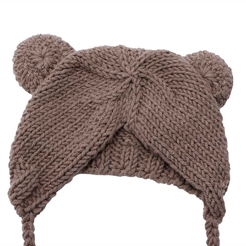 2 Pcs/Set Crochet Hat Bear Photography Props for 0-3 Month Babies Pants-TB00808-Veeddydropshipping