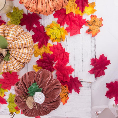 Multi Color Artificial Silk Maple Leaves-HA00675-Veeddydropshipping