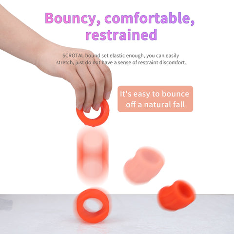 Soft silicone Ball Stretcher Scrotum Penis Bondage cock Ring Male Ejaculation Delay-BH01221-Veeddydropshipping