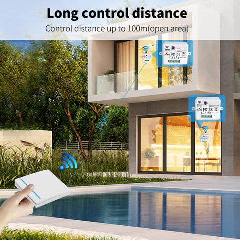 AXUS Wireless WIFI Switch 1/2/3gang Smart Home Wiring-free Remote-TI01122-Veeddydropshipping