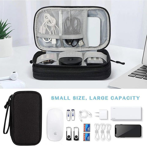 Travel Organizer Bag Cable Storage Organizers Pouch Carry Case Portable Waterproof Double Layers-PA00882-Veeddydropshipping