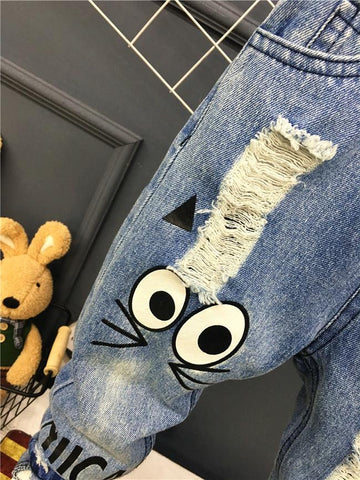 Baby Boys Girls Jeans Pants New 2019 Children Trousers 1-7Yrs Boys Girls-TB01288-Veeddydropshipping