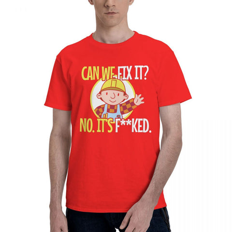 T-shirt Men's and Women's 100% Cotton Fun Repair Men's T-shirt Gift Creativity-Veeddydropshipping