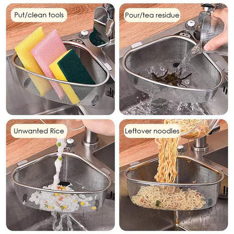 Kitchen Sink Drain Basket Stainless Steel-HA01350-Veeddydropshipping