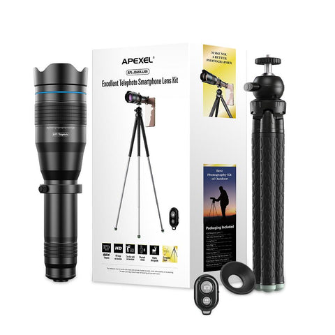 Telephoto Lens 60X for Mobile Smart Phone Black with Stand High-PA01279-Veeddydropshipping