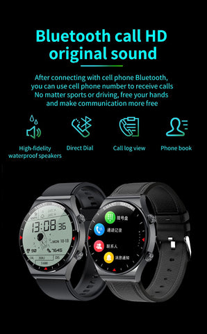 Men Bluetooth call sound SmartWatch  waterproof Heart -JW00852-Veeddydropshipping