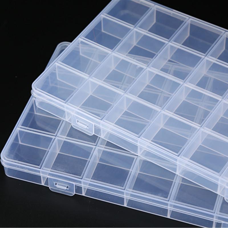 Rectangle Plastic Jewelry Box Compartment Storage Box-JW01733-Veeddydropshipping