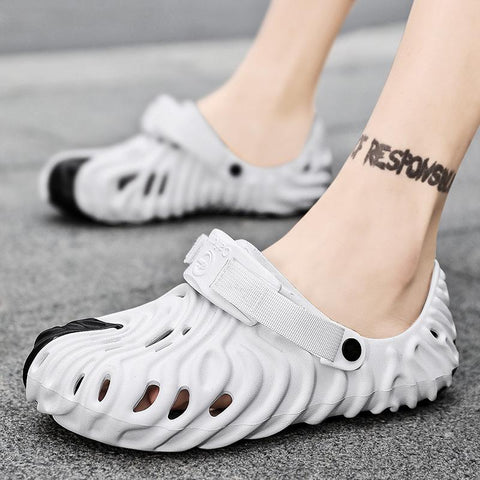 Runway Slippers Clogs Solid Hollow Design Beach Outside Soft-BS01472-Veeddydropshipping