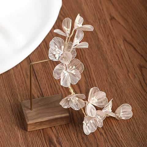 Flower Hairband Bridal Jewelry Pearl Crystal Elegant  -JW00546-Veeddydropshipping