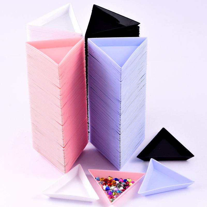 Plastic Triangle Tray Nail Crystal Sorting Storage-HA00819-Veeddydropshipping