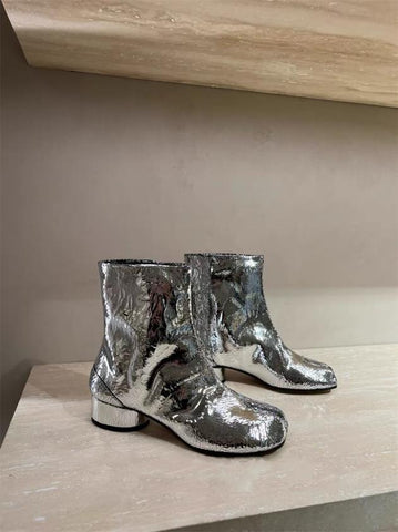 High Heel Women Boots Leather Zapatos Mujer Fashion-BS00907-Veeddydropshipping
